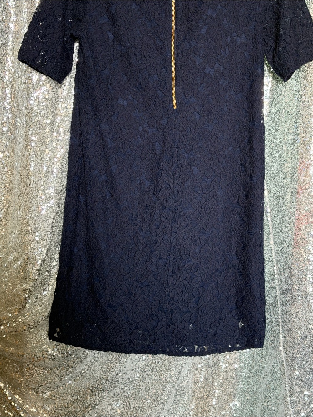 Gap Women's Navy Floral Lace Shift Dress Size 8 - Picture 13 of 14